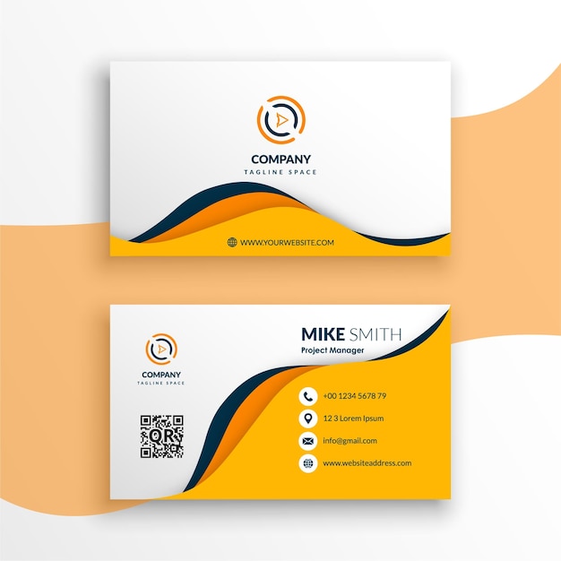 Modèle de conception de carte de visite pour l'entreprise et l'identité personnelle