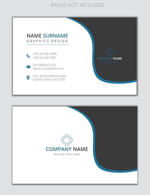 Modèle De Conception De Carte De Visite Simple Et Unique D'entreprise Moderne