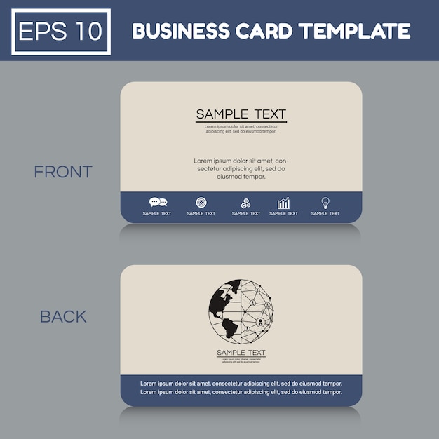 Vecteur modèle de conception de carte de visite