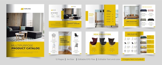 Modèle de conception de catalogue de produits ou catalogue de meubles ou conception de catalogue de produits polyvalents