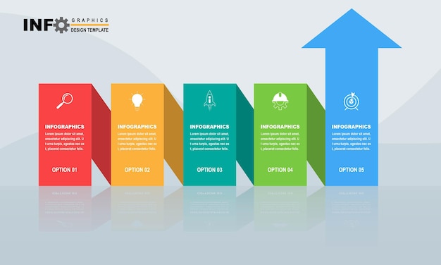 Modèle De Conception De Cercle Infographique Vectoriel Avec 5 Options Ou étapes.