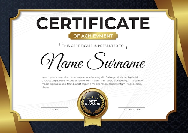 modèle de conception de certificat moderne
