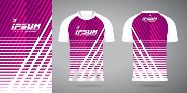 Modèle De Conception De Chemise Uniforme De Sport Maillot Rose Violet