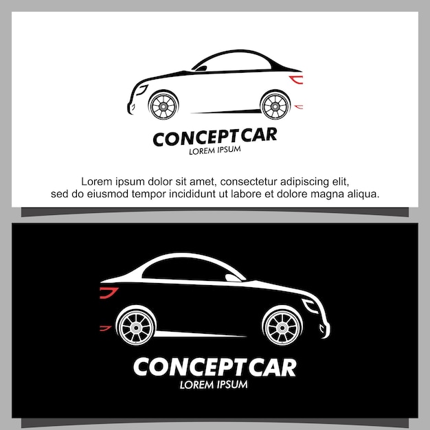 Modèle De Conception De Concept De Voiture Silhouette