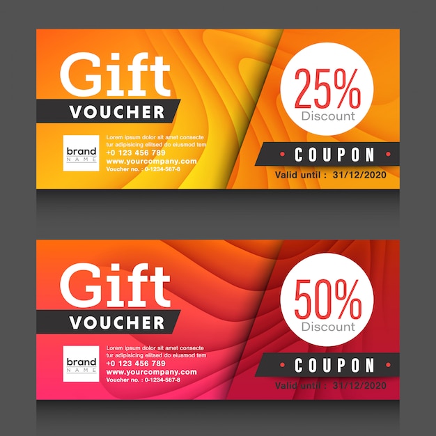 Modèle De Conception De Coupon Cadeau.