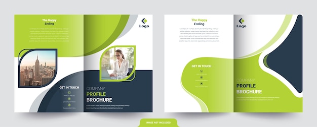 Modèle de conception de couverture de brochure de profil d'entreprise adapté aux projets polyvalents