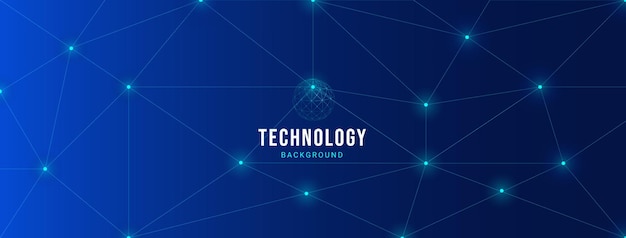 Modèle de conception de couverture Facebook abstrait technologie