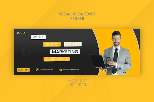 Modèle de conception de couverture Facebook pour agence de marketing numérique et entreprise