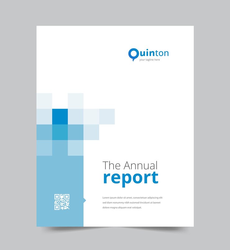 Vecteur modèle de conception de couverture de rapport annuel