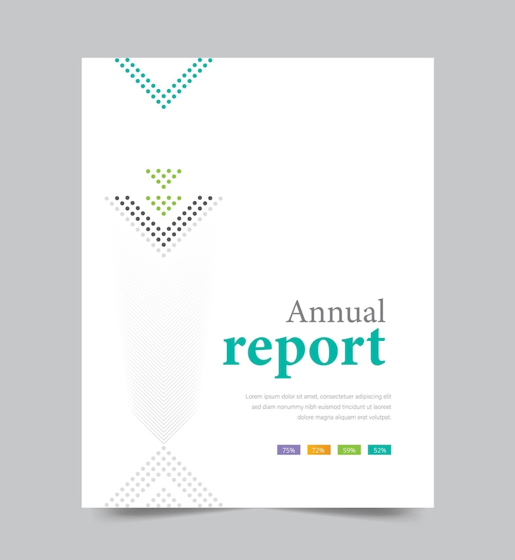 Vecteur modèle de conception de couverture de rapport annuel