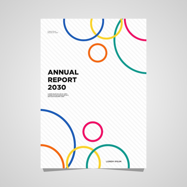 Modèle de conception de couverture vectorielle rapport annuel sur les activités de l'entreprise