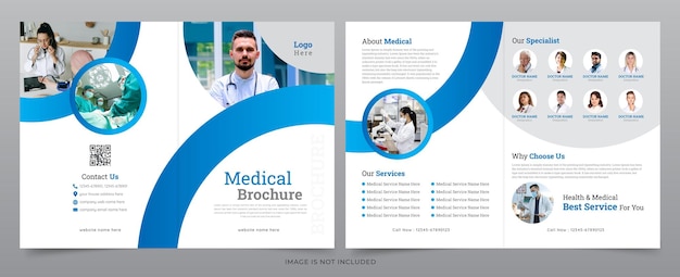 Modèle de conception créative de brochure médicale à deux volets