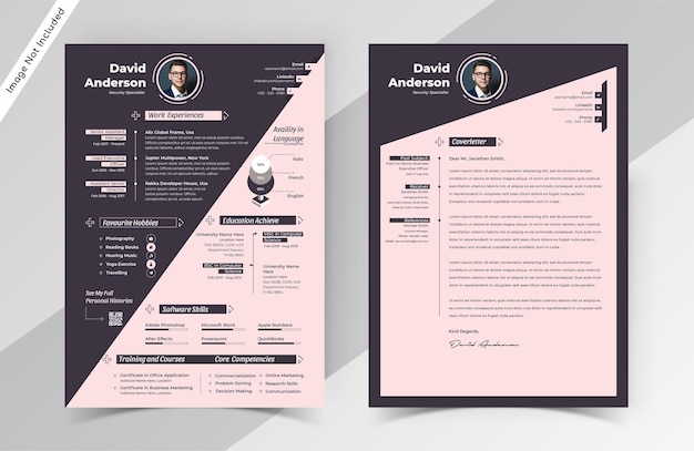 Modèle De Conception De Cv De Cv Infographique Moderne