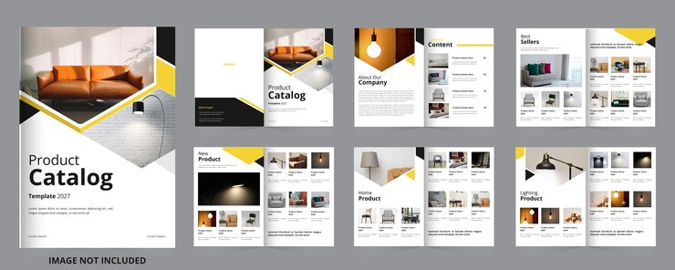 Vecteur modèle de conception du catalogue de produits