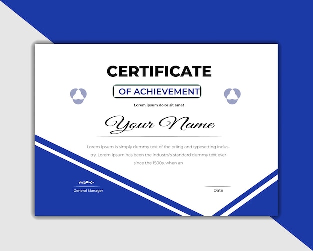 Modèle de conception du certificat de réussite