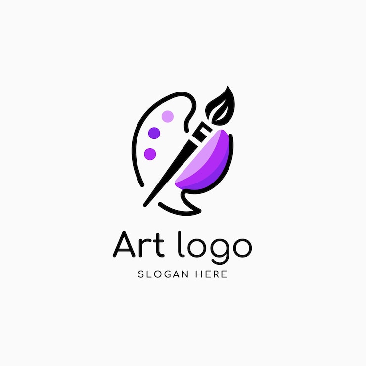 Vecteur modèle de conception du logo artistique