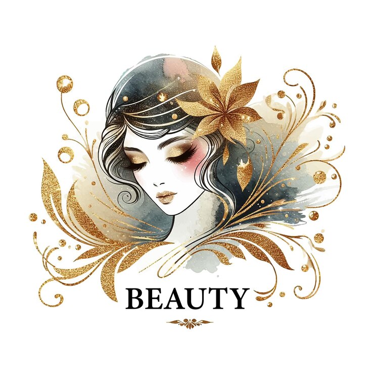 Modèle de conception du logo de la beauté féminine