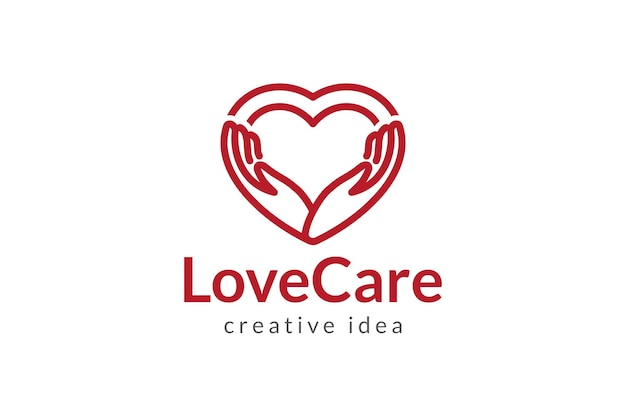 Modèle de conception du logo de Creative Love Care