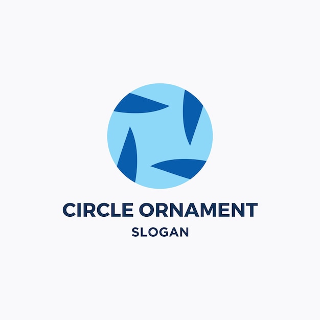 Vecteur modèle de conception du logo du cercle d'ornement du nom de l'entreprise