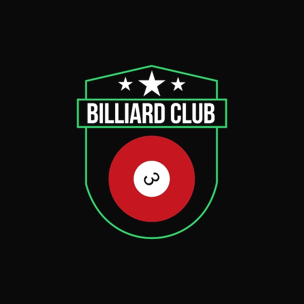 Vecteur modèle de conception du logo du club de billard