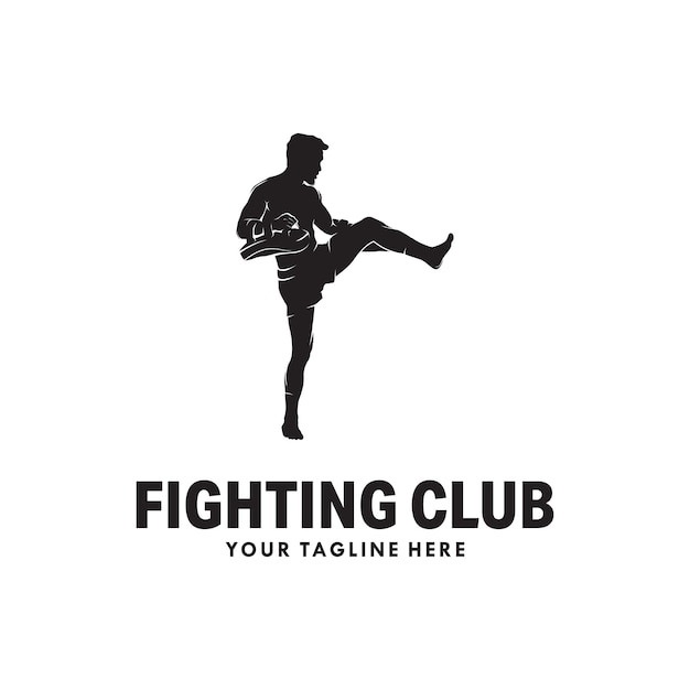 Vecteur modèle de conception du logo du club de combat