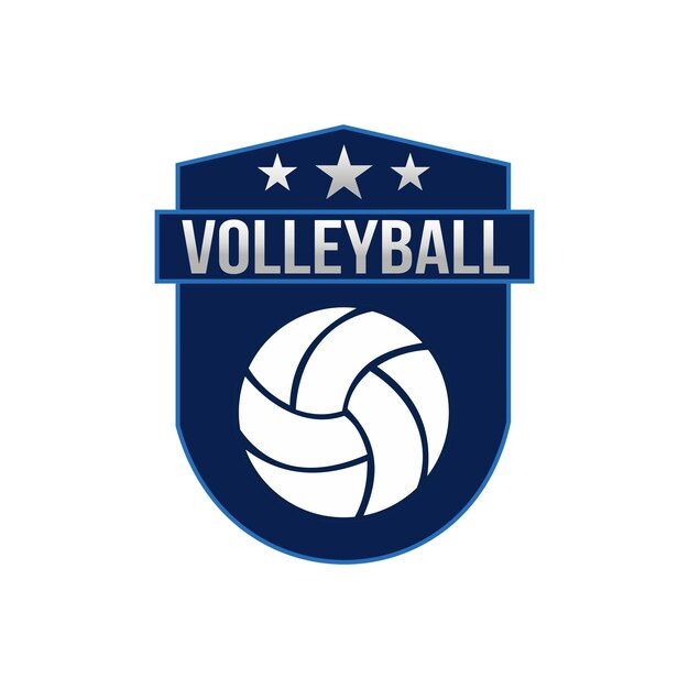 Vecteur modèle de conception du logo du club de volley-ball