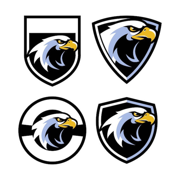 Modèle De Conception Du Logo Du Faucon De L'aigle