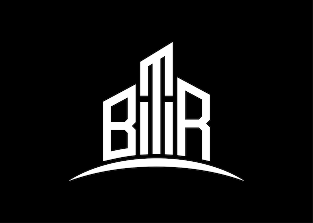 Vecteur le modèle de conception du logo du monogramme vectoriel du bâtiment btr