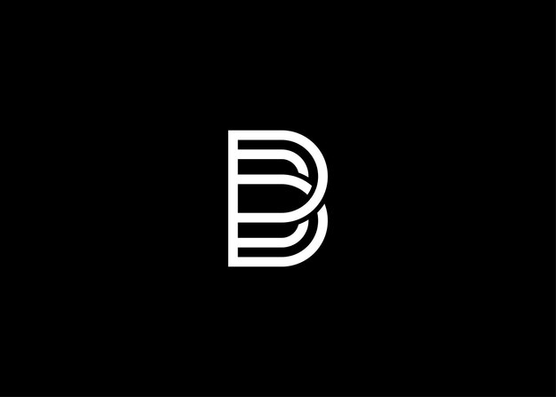 modèle de conception du logo du monogramme vectoriel de la lettre B