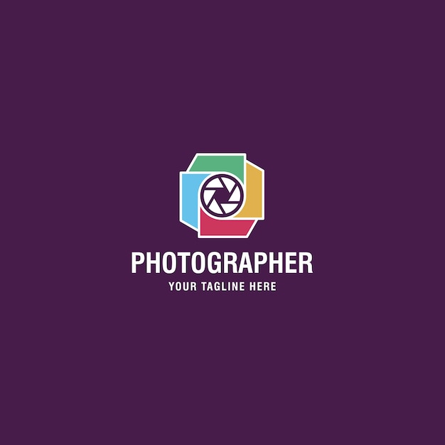 Vecteur modèle de conception du logo du photographe ou de la photographie