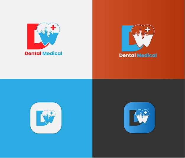 modèle de conception du logo du service médical et de la clinique