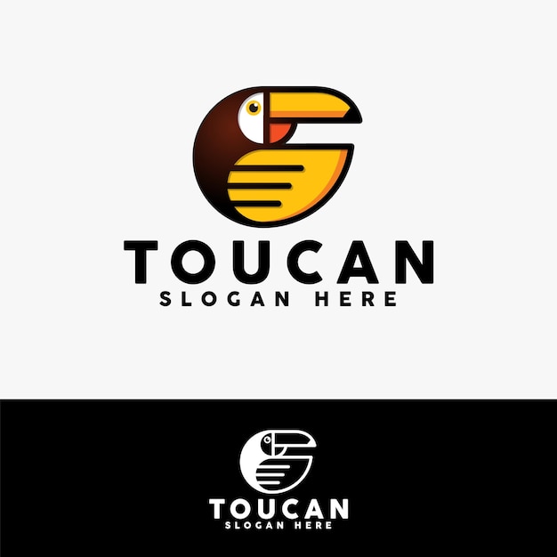 Vecteur modèle de conception du logo du toucan