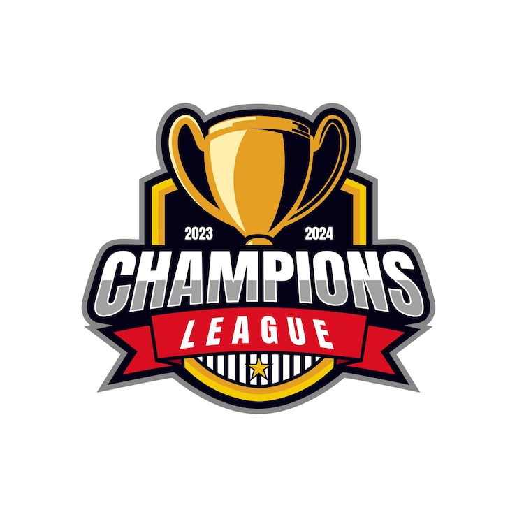 Vecteur modèle de conception du logo du trophée du champion