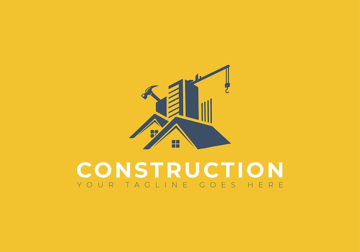 Vecteur modèle de conception du logo du vecteur de réparation de la construction immobilière
