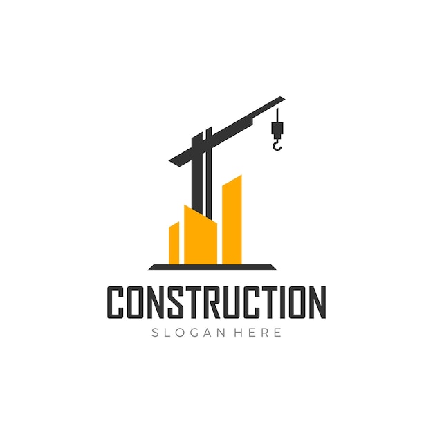 Modèle de conception du logo de l'entreprise de construction
