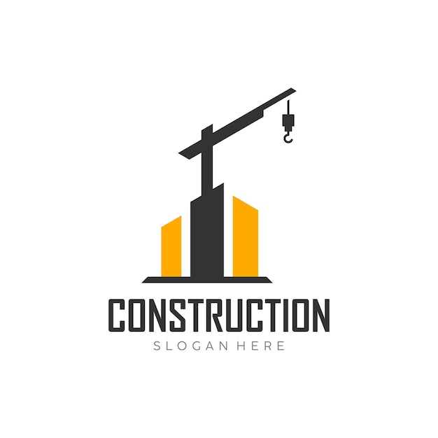 Modèle de conception du logo de l'entreprise de construction