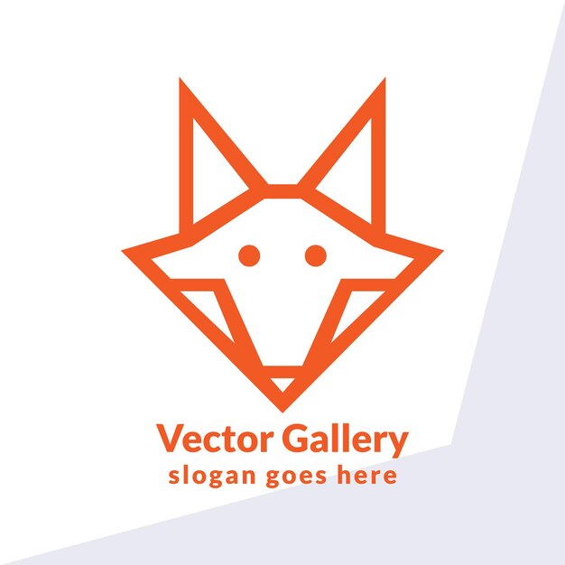 Vecteur modèle de conception du logo de fox