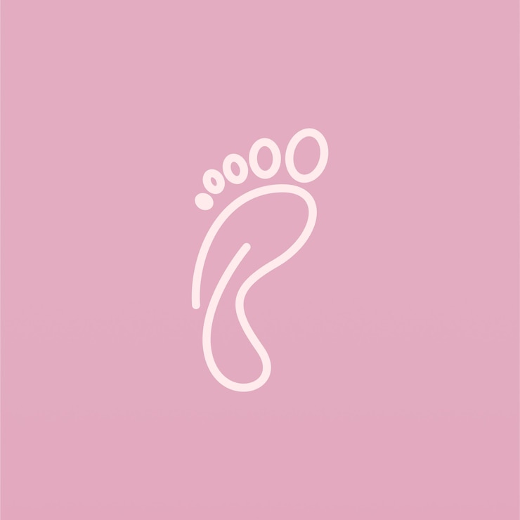Vecteur modèle de conception du logo de l'impression du pied concept du logo du pied
