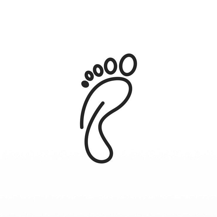 Vecteur modèle de conception du logo de l'impression du pied concept du logo du pied