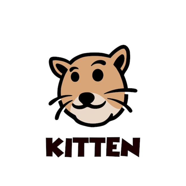 Modèle De Conception Du Logo De La Mascotte De Chaton