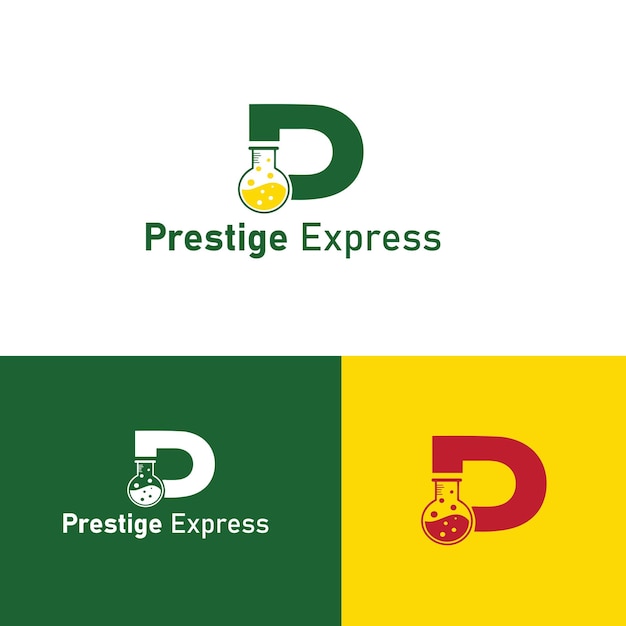 Vecteur le modèle de conception du logo minimaliste moderne de la lettre p drugs