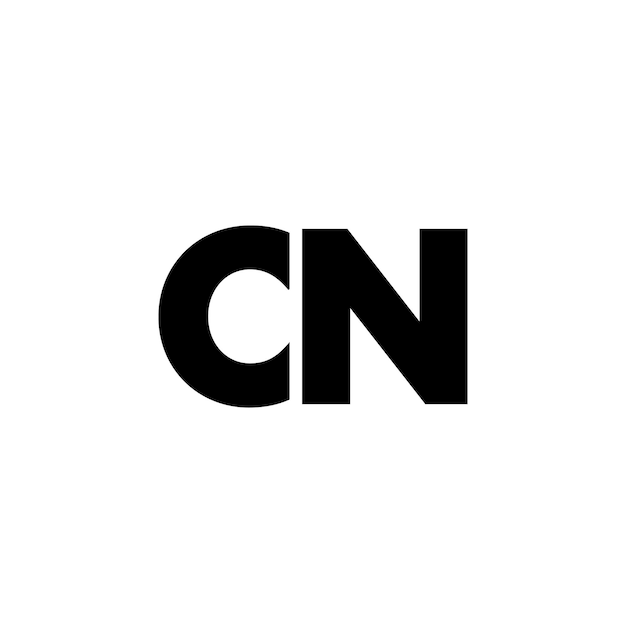 Modèle de conception du logo de la NC à l'aide des lettres C et N Logotype à base initiale de monogramme minimal