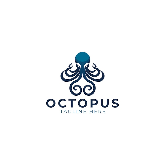 Modèle de conception du logo Octopus Design du logo vectoriel Octopus isolé sur fond blanc