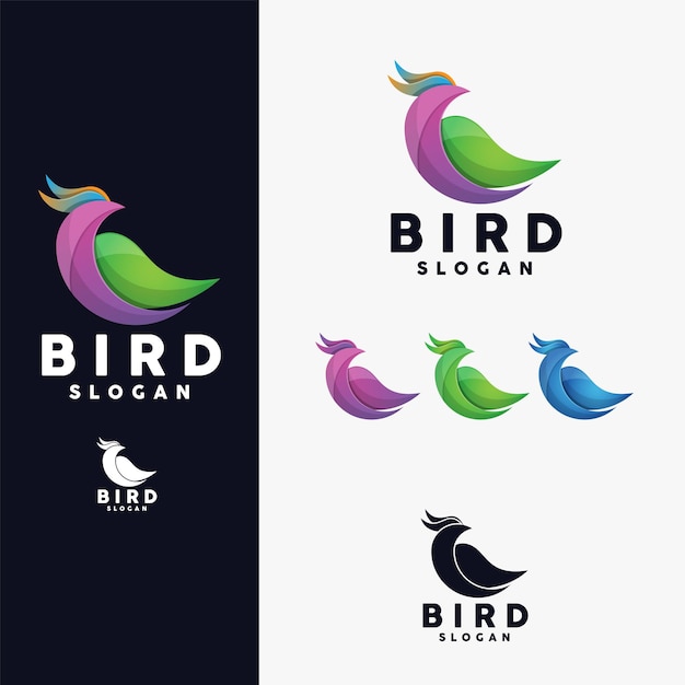 Vecteur modèle de conception du logo de l'oiseau