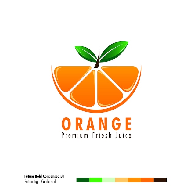 Vecteur modèle de conception du logo orange juice