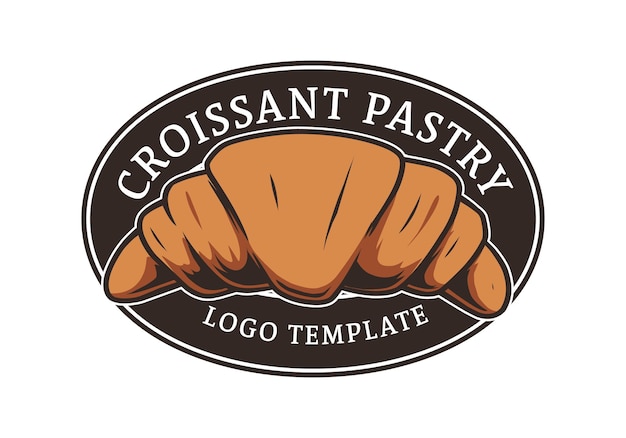 Modèle De Conception Du Logo De La Pâtisserie Croissant