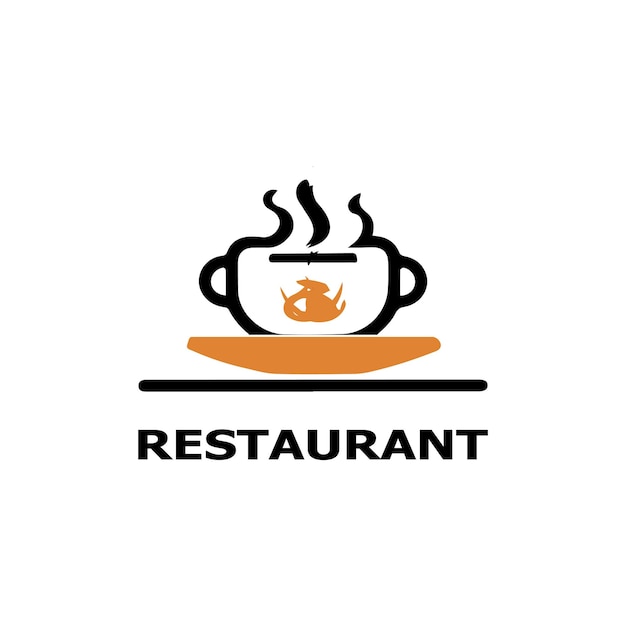 Modèle de conception du logo d'un restaurant vectoriel