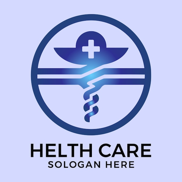 Vecteur modèle de conception du logo des soins de santé vectoriels