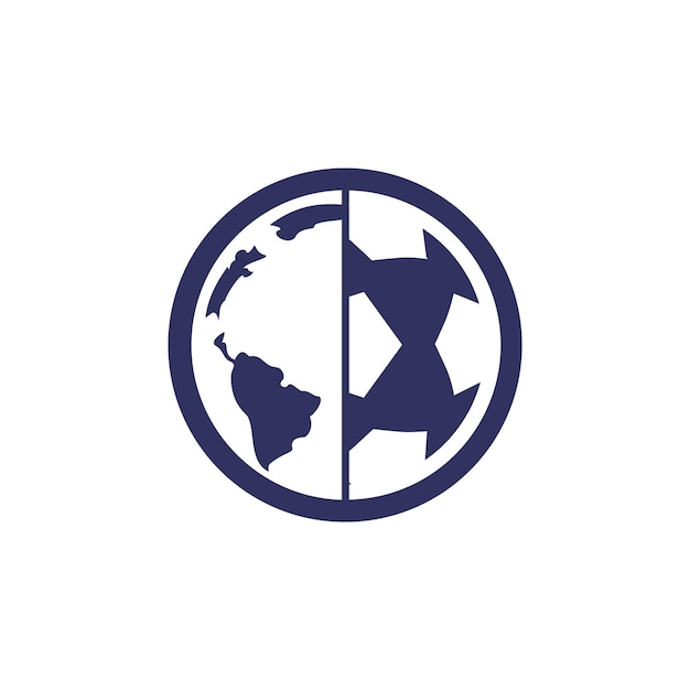 Modèle De Conception Du Logo Vectoriel Du Globe De Football