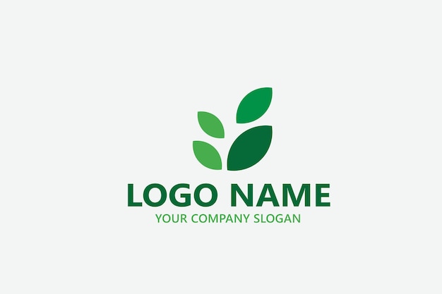 modèle de conception du logo vectoriel des feuilles